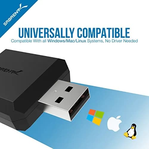 SABRENT USB to 2 x 3.5mm Stereo Jack Splitter Adapter | Support Windows & Mac, Plug & Play, Black thumbnail 7