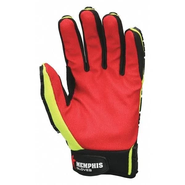 MCR Safety Predator Textured PU Coated Synthetic Leather Palm Gloves, Lime, Medium (1 Pair) | ANSI Cut Level A2 thumbnail 2