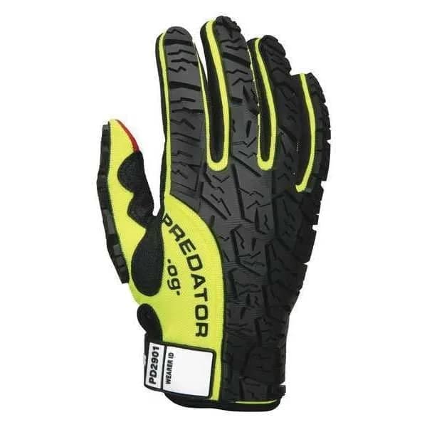 MCR Safety Predator Textured PU Coated Synthetic Leather Palm Gloves, Lime, Medium (1 Pair) | ANSI Cut Level A2 thumbnail 4
