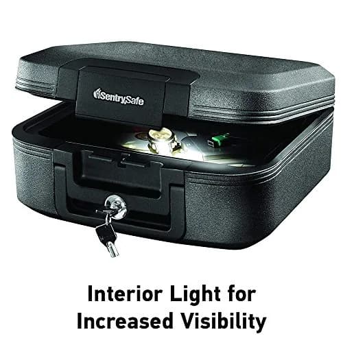 SentrySafe Fireproof and Waterproof Chest Box CHW20205 with Key Lock, Black 0.28 cu ft | UL Classified 1550°F Fire Protection thumbnail 3