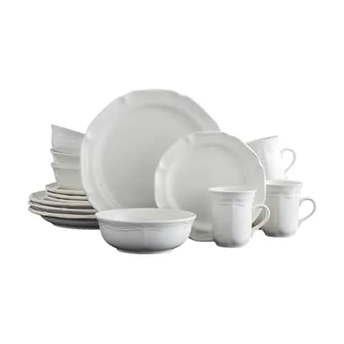 Mikasa French Countryside 16-Piece Stoneware Dinnerware Set | Ivory, Durable & Microwave Safe for Daily Use thumbnail 1