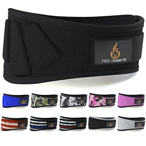 Fire Team Fit Weight Lifting Belt for Men and Women | 6 Inch, Black, X-Small, 27"-32" Waist Support thumbnail 1