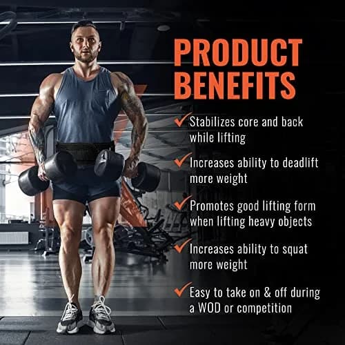 Fire Team Fit Weight Lifting Belt for Men and Women | 6 Inch, Black, X-Small, 27"-32" Waist Support thumbnail 4