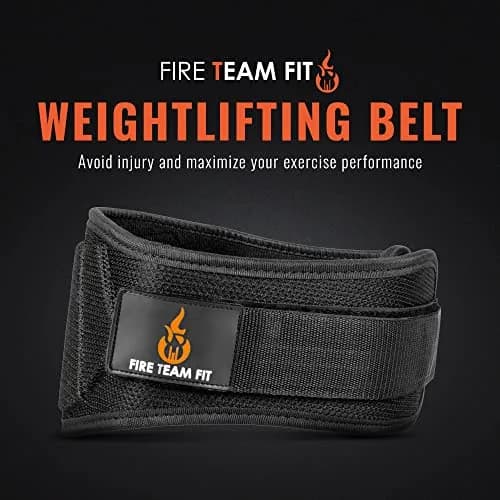 Fire Team Fit Weight Lifting Belt for Men and Women | 6 Inch, Black, X-Small, 27"-32" Waist Support thumbnail 2