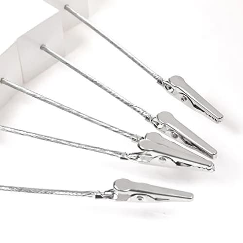 Cosmos White 5 pcs Cube Base Memo Clips Holder | Metal Alligator Clip for Messages & Photos thumbnail 2