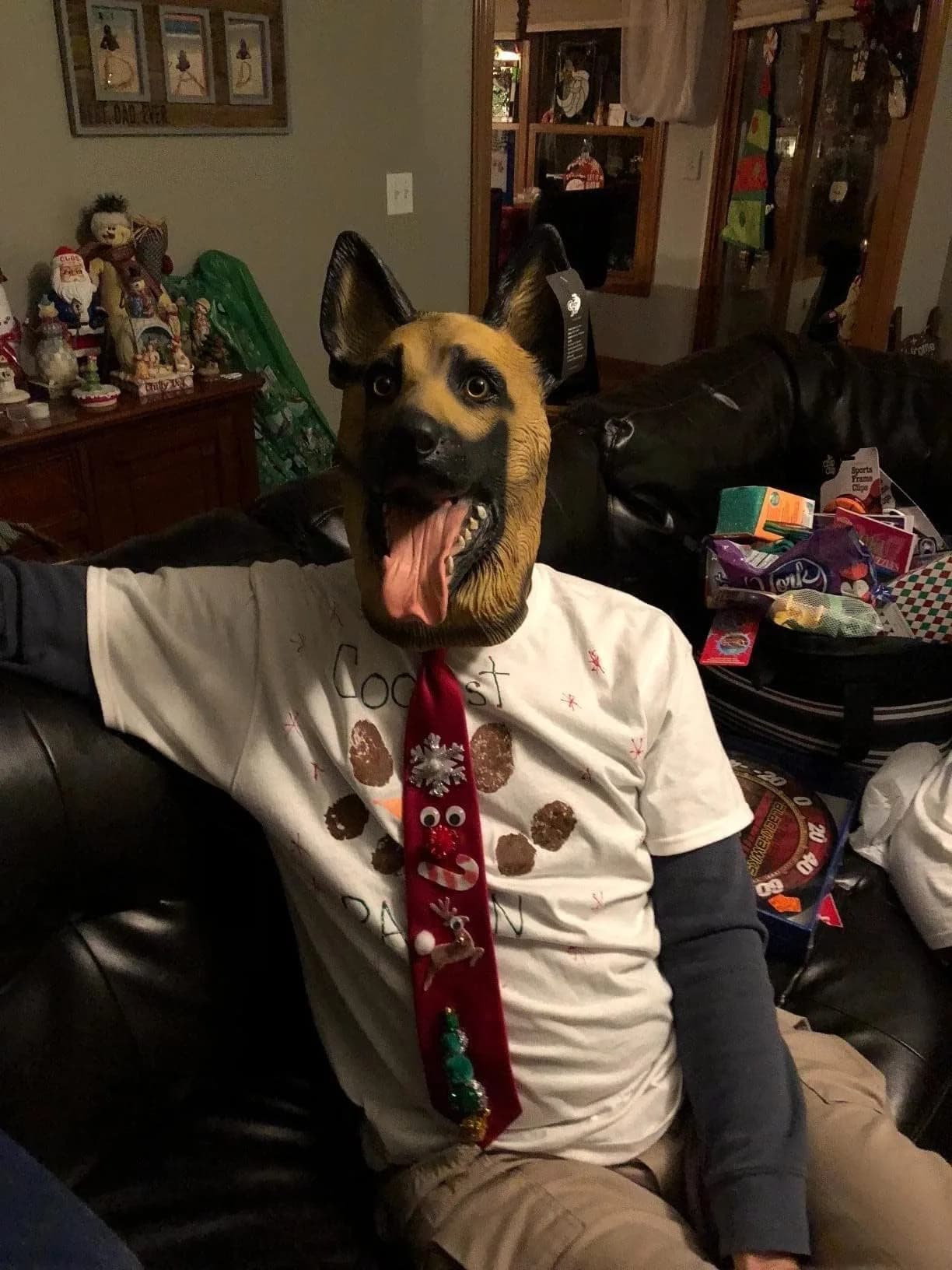 CreepyParty German Shepherd Dog Mask for Adults | Natural Latex Full Head Mask for Halloween & Cosplay - view 5
