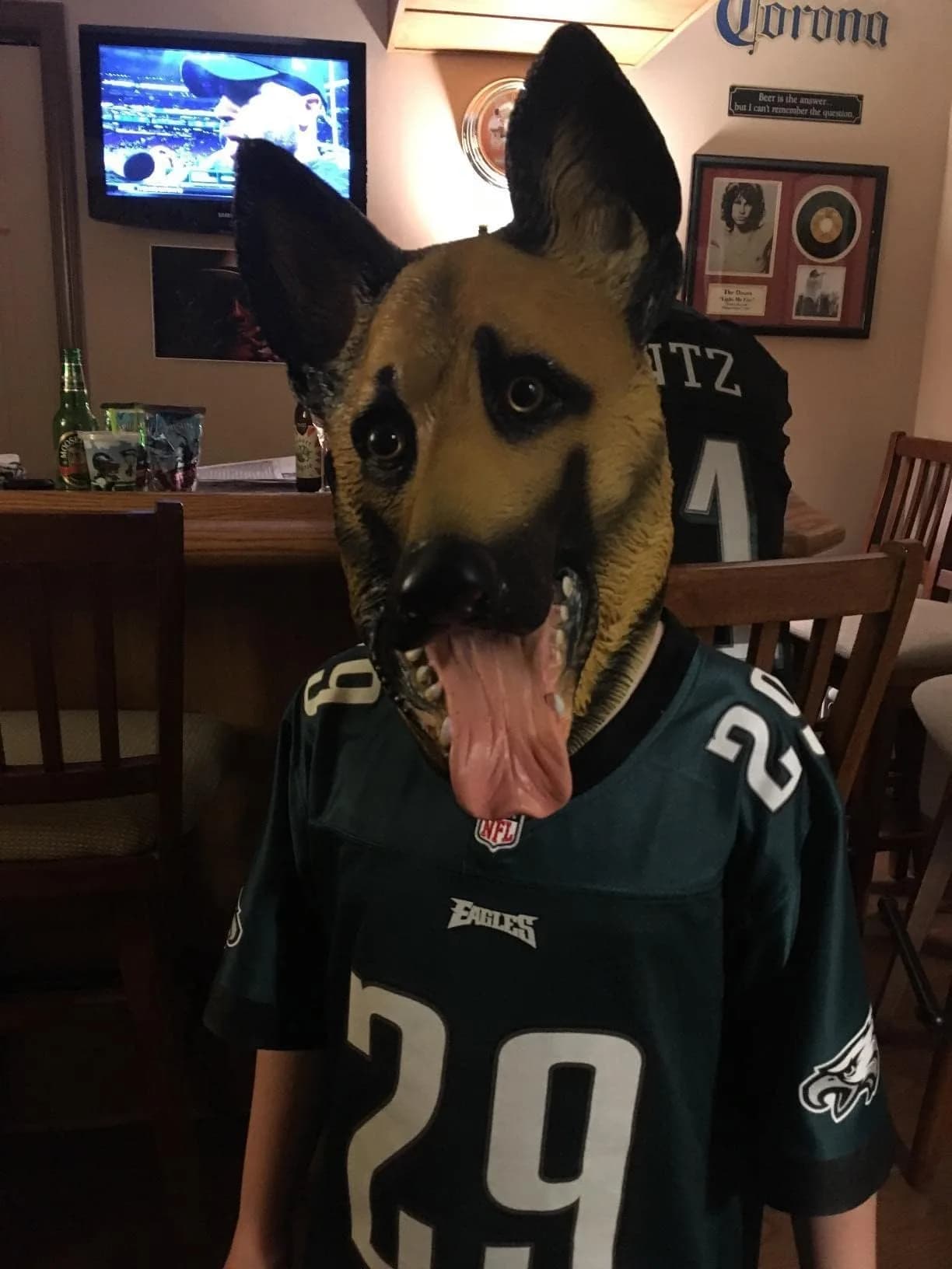 CreepyParty German Shepherd Dog Mask for Adults | Natural Latex Full Head Mask for Halloween & Cosplay - view 6
