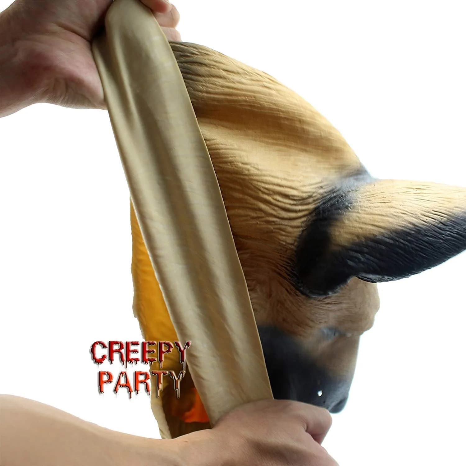 CreepyParty German Shepherd Dog Mask for Adults | Natural Latex Full Head Mask for Halloween & Cosplay - view 7