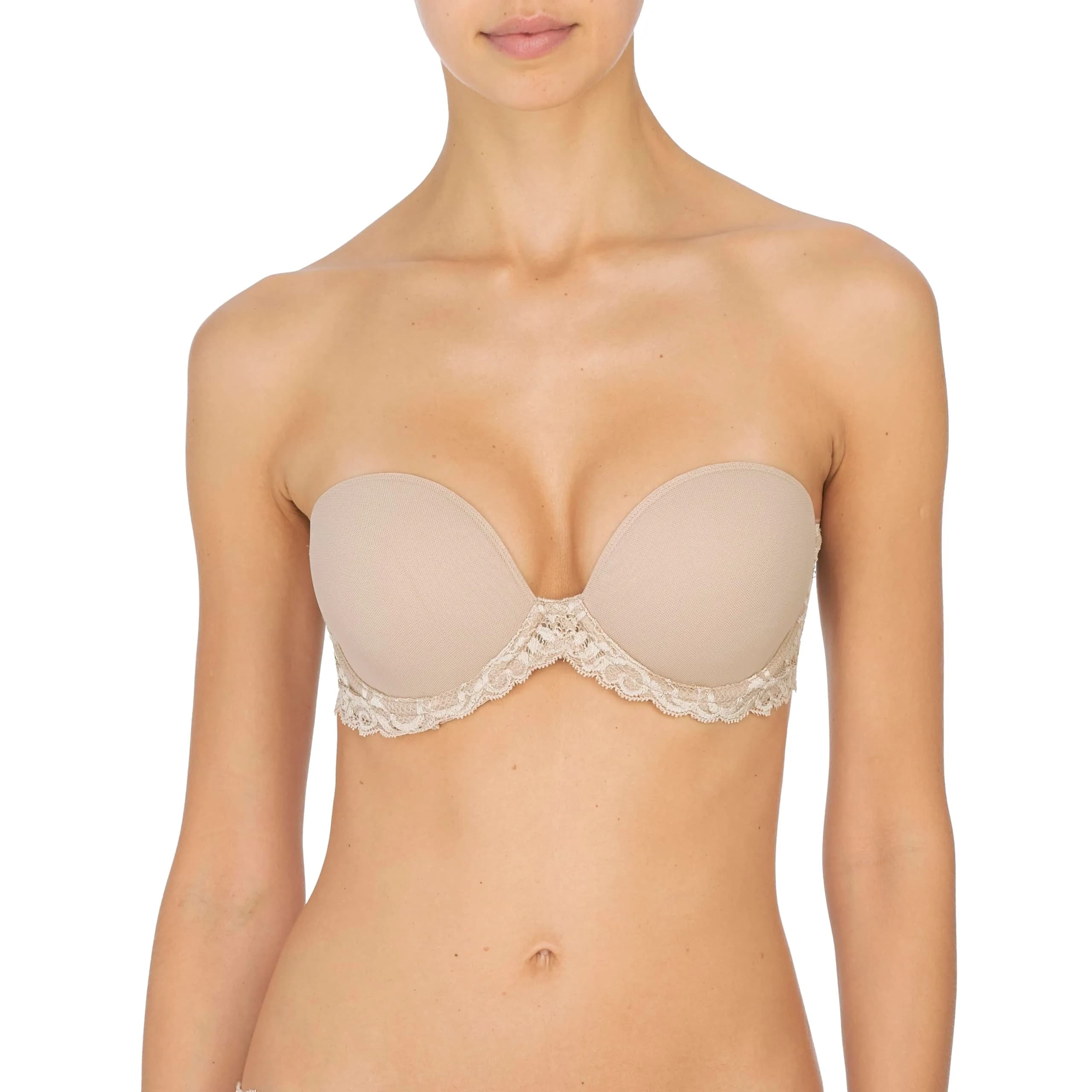 Natori Feathers Strapless Plunge Multiway Bra 32B | Breathable, Elegant Support