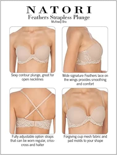 Natori Feathers Strapless Plunge Multiway Bra 32B | Breathable, Elegant Support thumbnail 8