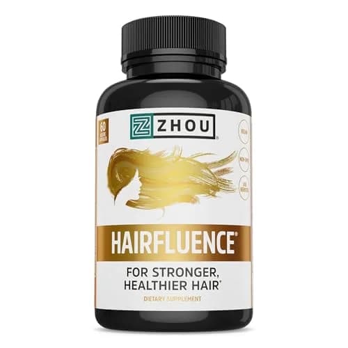 ZHOU Hairfluence Supplement - 60 Veggie Capsules | Supports Healthy Hair & Nails thumbnail 1