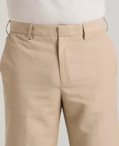 Cubavera Men's Flat Front Linen Blend Dress Pant (Waist 30-54 Big & Tall) | Breathable, Lightweight & Durable Khaki thumbnail 4