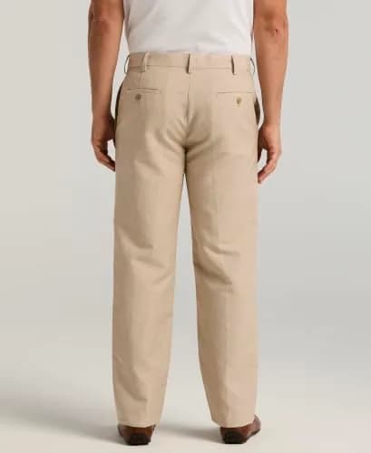 Cubavera Men's Flat Front Linen Blend Dress Pant (Waist 30-54 Big & Tall) | Breathable, Lightweight & Durable Khaki thumbnail 2