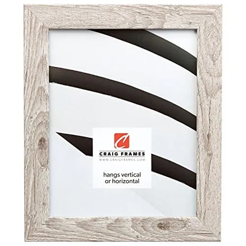 Craig Frames 11x14 inch White Faux Barnwood Picture Frame | Modern Style, Glass Front, Wall Mount thumbnail 1