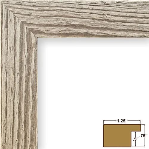 Craig Frames 11x14 inch White Faux Barnwood Picture Frame | Modern Style, Glass Front, Wall Mount thumbnail 2