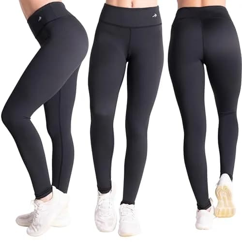 CompressionZ Women's Compression Leggings High Waist Black M | Supportive, Breathable & Sweat-Wicking Activewear thumbnail 2
