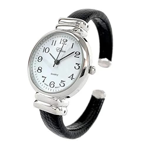 FTW Women's Quartz Watch 1.2 inch Stainless Steel Case Slim Crosshair Dial thumbnail 1