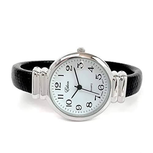 FTW Women's Quartz Watch 1.2 inch Stainless Steel Case Slim Crosshair Dial thumbnail 2