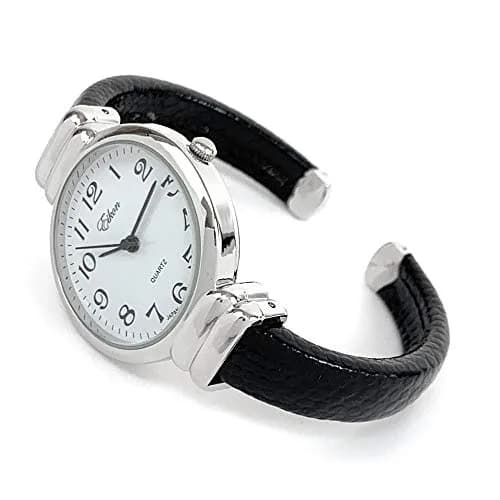 FTW Women's Quartz Watch 1.2 inch Stainless Steel Case Slim Crosshair Dial thumbnail 3