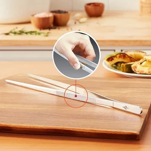 Küchenprofi 8.75-Inch Tweezer Tongs in 18/10 Stainless Steel | Professional Kitchen Utensil thumbnail 4