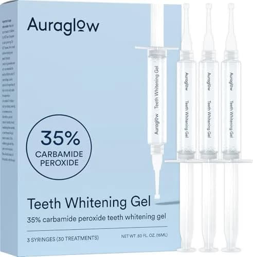 AURAGLOW 35% Carbamide Peroxide Teeth Whitening Gel 15mL (0.5 Fl Oz) | Dentist Strength Formula for Trays & Aligners thumbnail 1