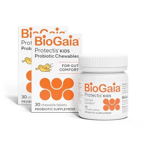 BioGaia Kids Probiotic | Ease Tummy Discomfort & Constipation | Lemon Lime Chewables for Kids thumbnail 1