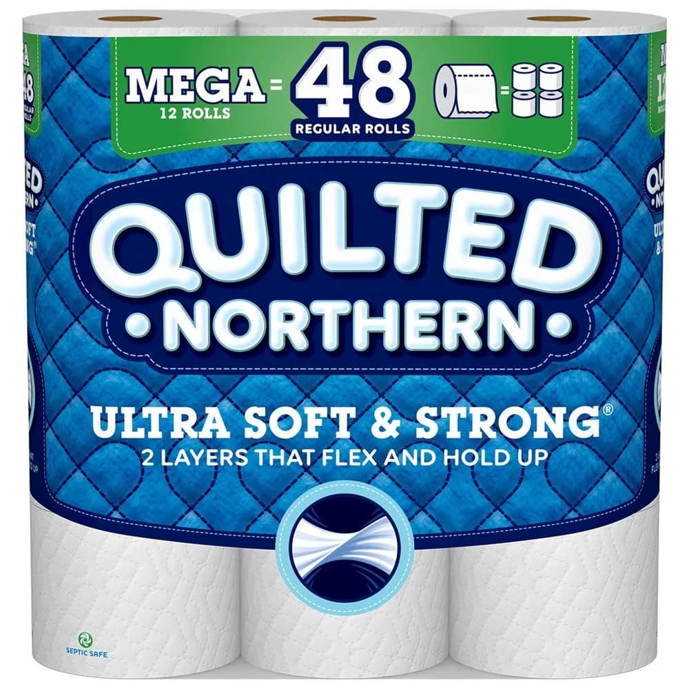 Quilted Northern Ultra Soft & Strong Toilet Paper Mega Rolls | Biodegradable & SFI Certified - main product image