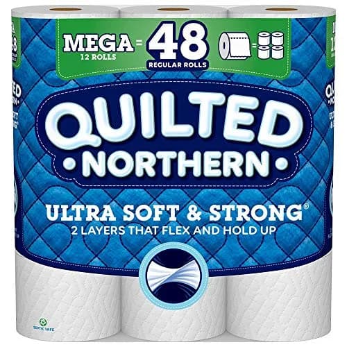 Quilted Northern Ultra Soft & Strong Toilet Paper, 12 Mega Rolls | 2-Ply Biodegradable Bath Tissue thumbnail 1