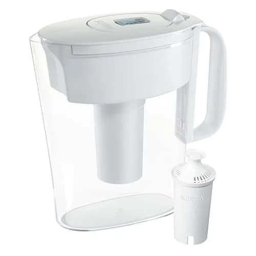 BRITA Water Filter Pitcher 6-Cup | BPA Free, Lasts 2 Months, White thumbnail 1