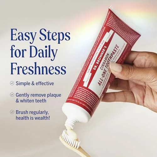 Dr. Bronner's Cinnamon All-One Toothpaste 450g (16 oz) | Fluoride-Free & Vegan thumbnail 5