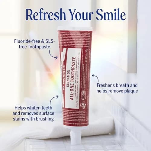 Dr. Bronner's Cinnamon All-One Toothpaste 450g (16 oz) | Fluoride-Free & Vegan thumbnail 2