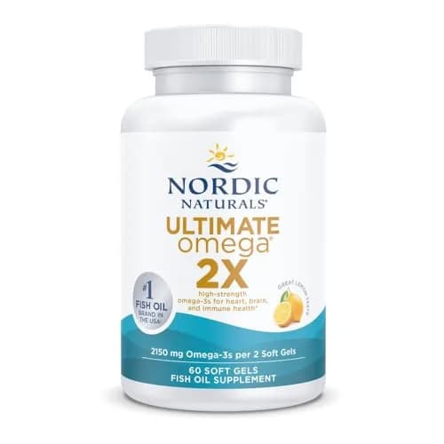 Nordic Naturals Ultimate Omega 2X, 60 Softgels | 2150mg Fish Oil with Lemon Flavor for Heart & Brain Support thumbnail 1