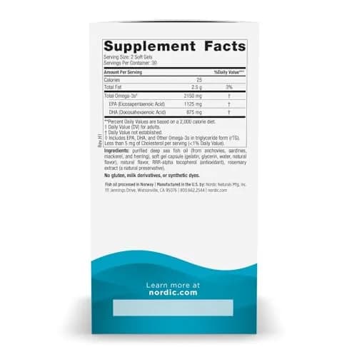 Nordic Naturals Ultimate Omega 2X, 60 Softgels | 2150mg Fish Oil with Lemon Flavor for Heart & Brain Support thumbnail 2