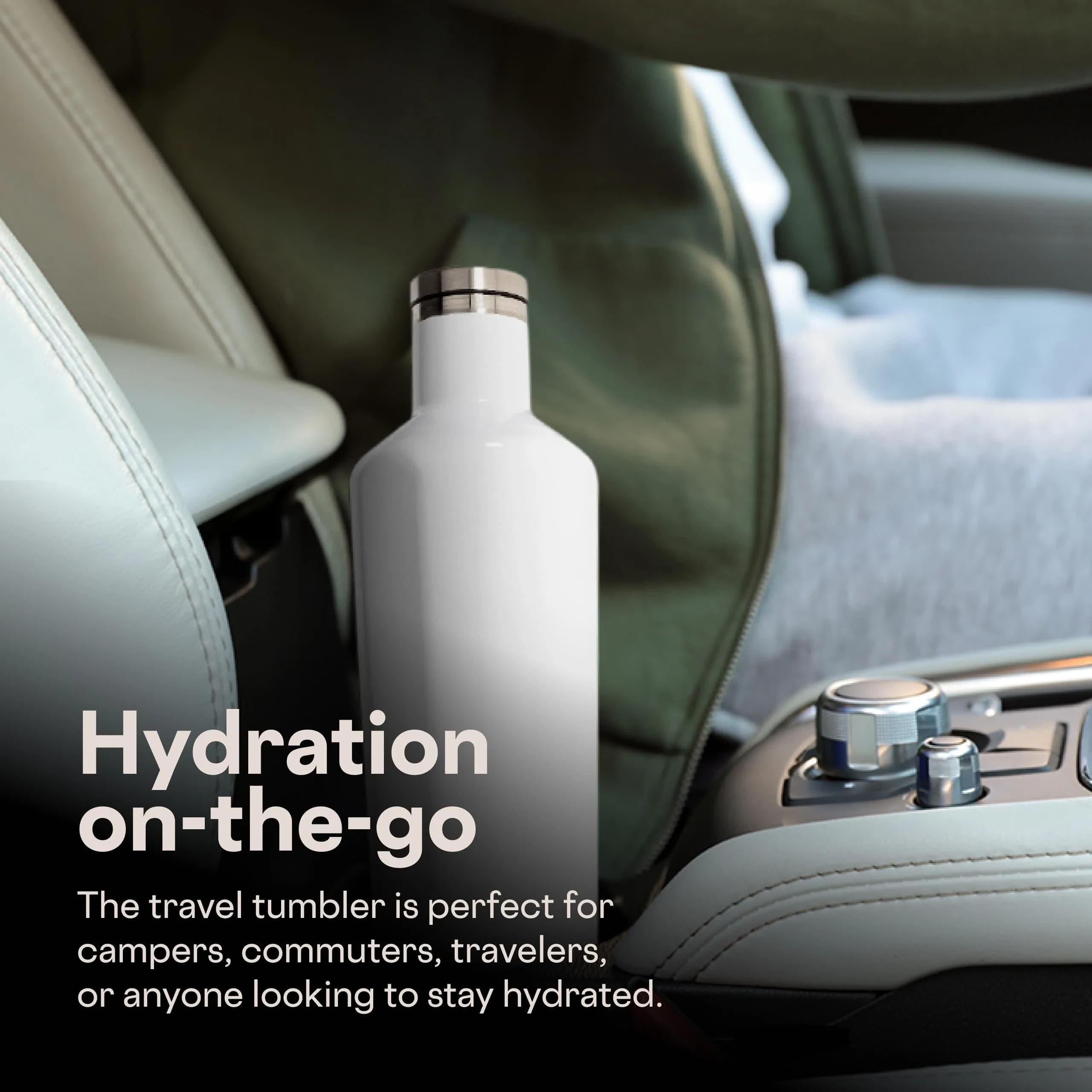 Corkcicle Classic Canteen 16 oz Triple Insulated Bottle, Gloss White | Keeps Drinks Cold 25 Hrs, Hot 12 Hrs - view 6