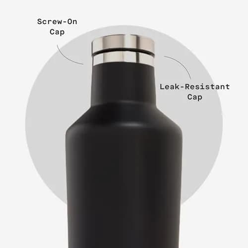 Corkcicle Classic Canteen 750ml (25 oz) Triple Insulated Bottle, Black | Keeps Drinks Cold 25 Hrs, Hot 13 Hrs thumbnail 5