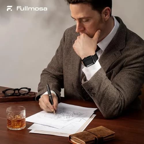 Fullmosa Leather Band for Apple Watch 46/45/44/42mm | Elegant, Genuine Cowhide Leather, Unisex thumbnail 7