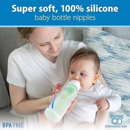 Dr. Brown's Narrow Preemie Flow Nipple, 0m+, 6-Pack | Slowest Flow for Premature Babies & Feeding Difficulties thumbnail 7
