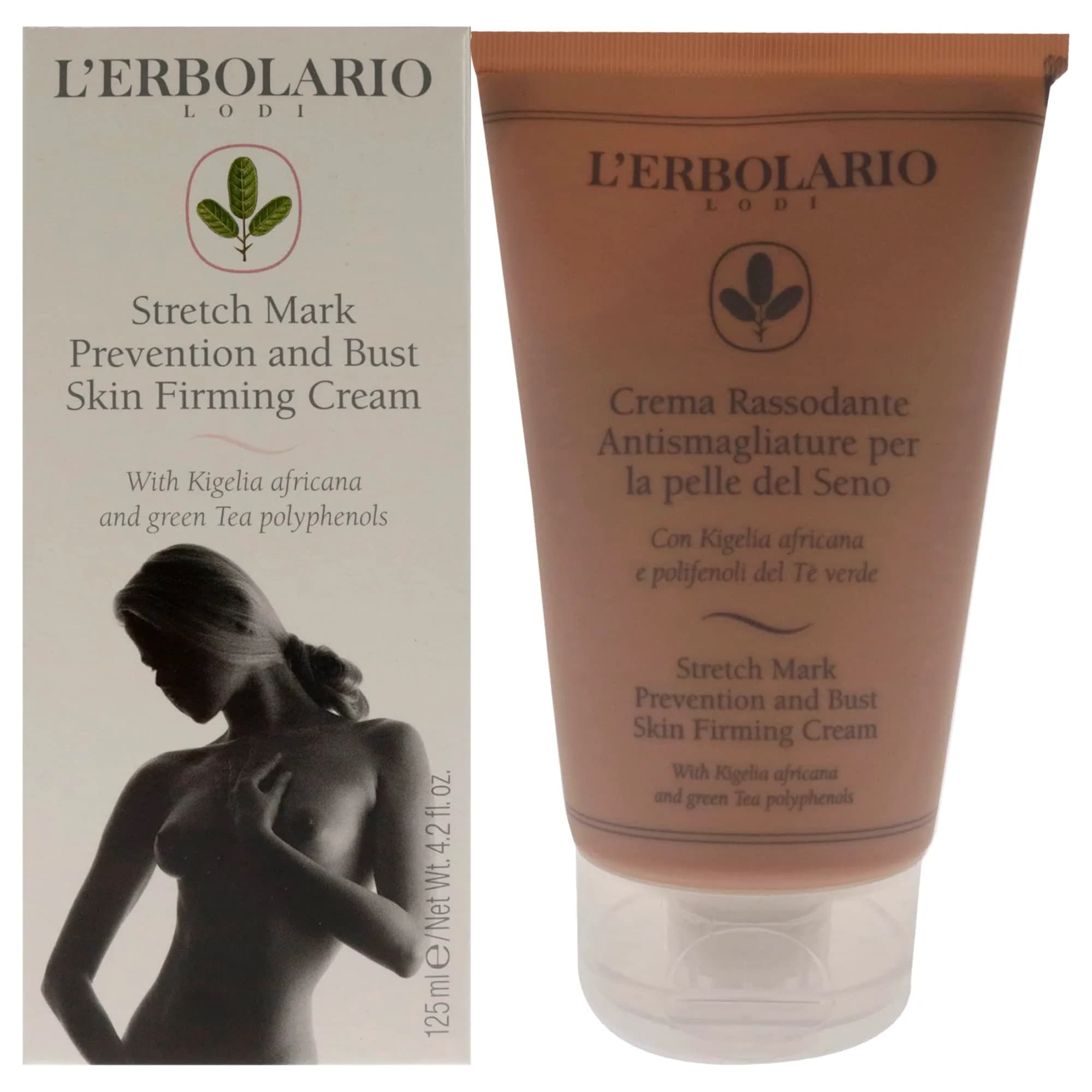L'Erbolario Stretch Mark Prevention and Bust Skin Firming Body Cream 4.2 oz | Hydrates & Tightens for Dry Skin — 4.2 Ounce