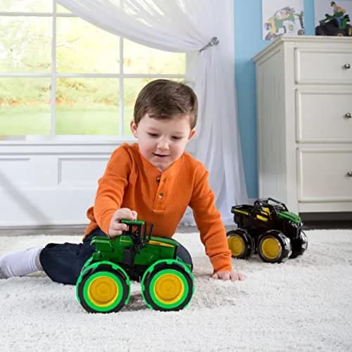 TOMY Monster Treads Lightning Wheels John Deere Tractor 18cm (7.5in) | Motion Activated Light Up Toy thumbnail 5