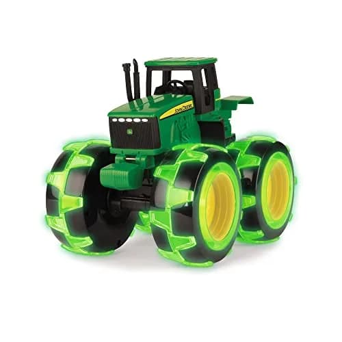TOMY Monster Treads Lightning Wheels John Deere Tractor 18cm (7.5in) | Motion Activated Light Up Toy thumbnail 1
