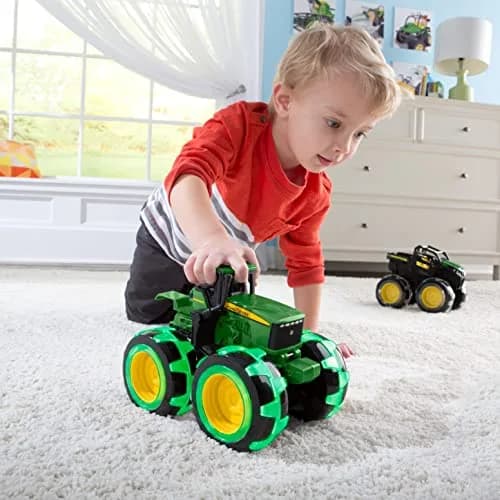 TOMY Monster Treads Lightning Wheels John Deere Tractor 18cm (7.5in) | Motion Activated Light Up Toy thumbnail 7