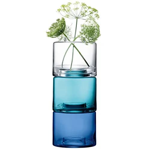LSA International Stack Vase Trio 41.5 cm (16.25") | Handmade Mouth Blown Glass thumbnail 1