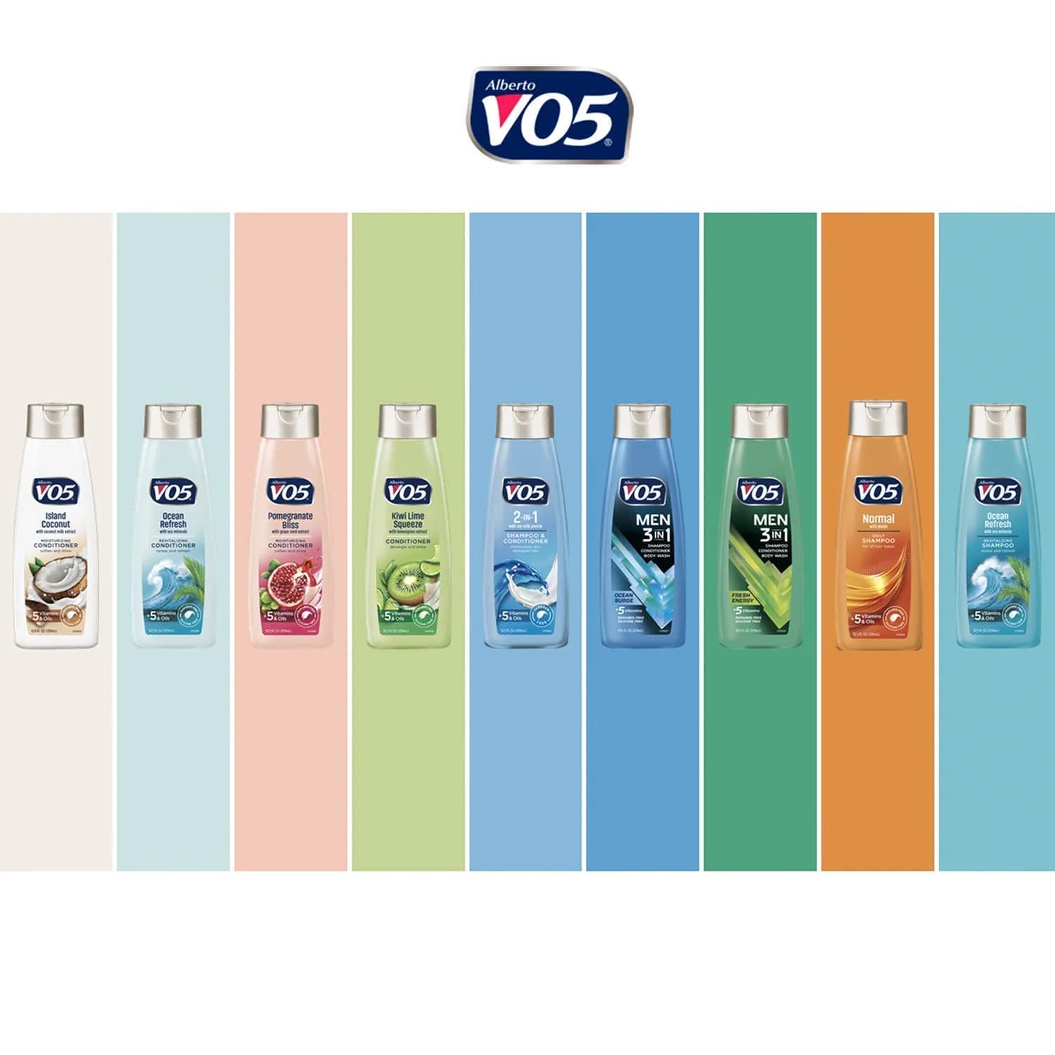 VO5 Herbal Escapes Clarifying Shampoo Kiwi Lime Squeeze 370ml (12.5 Fl Oz) | Nourishes Hair for Fuller, Thicker Look - view 7