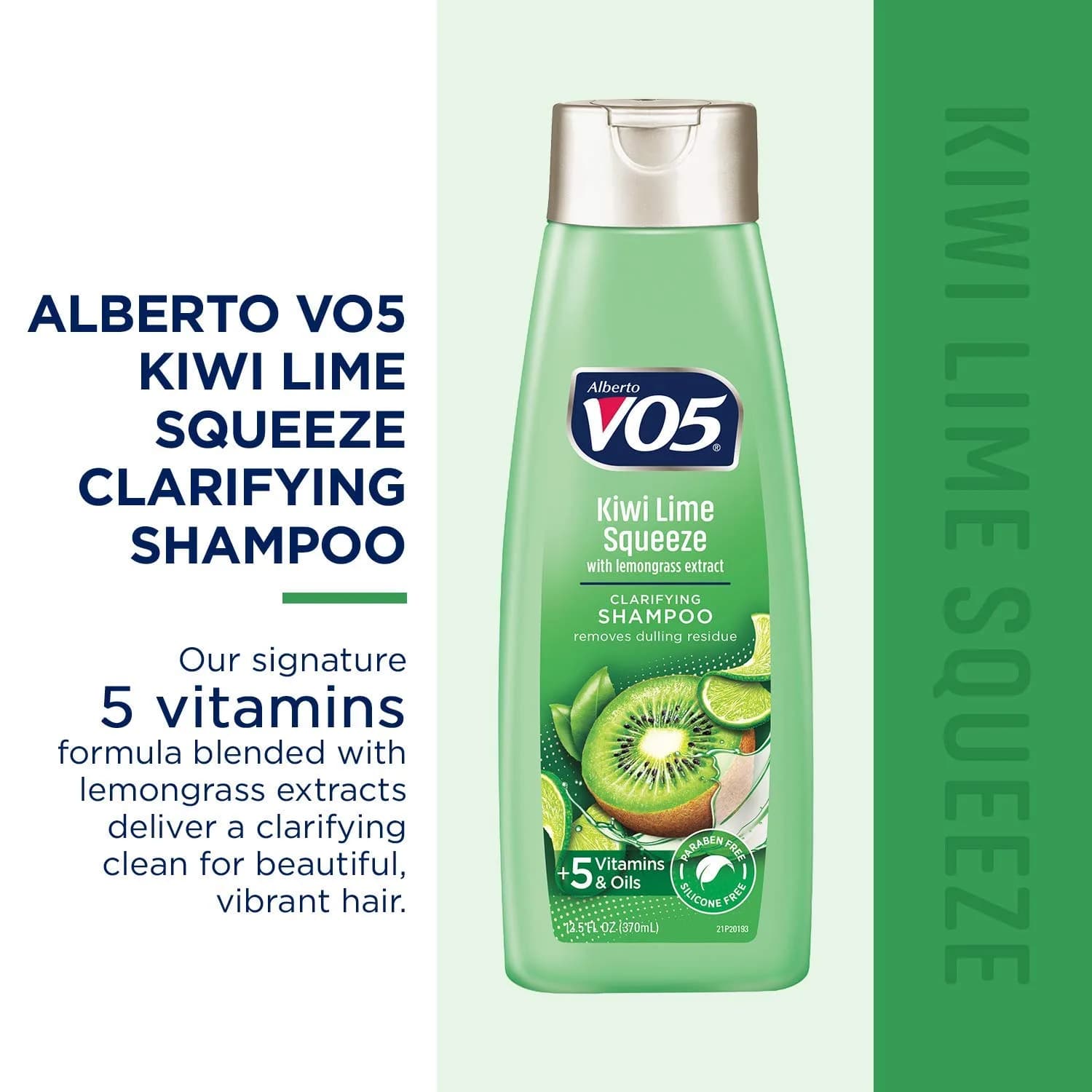 VO5 Herbal Escapes Clarifying Shampoo Kiwi Lime Squeeze 370ml (12.5 Fl Oz) | Nourishes Hair for Fuller, Thicker Look - view 2