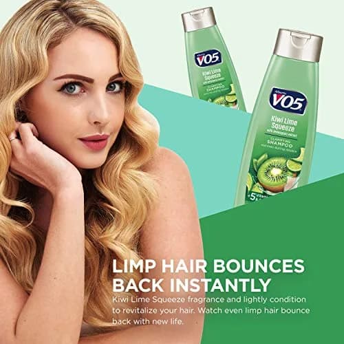 VO5 Herbal Escapes Clarifying Shampoo Kiwi Lime Squeeze 370ml (12.5 Fl Oz) | Nourishes Hair for Fuller, Thicker Look thumbnail 3