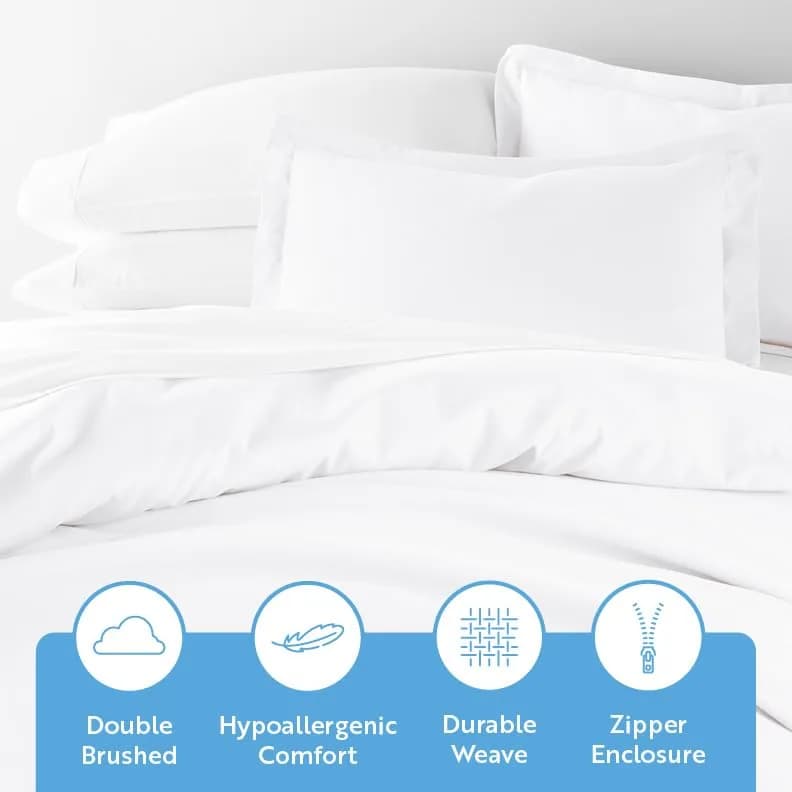 Linen Market Duvet Cover Queen Size 90"x94" Ultra Soft Microfiber | Durable & Soft Brushed Microfiber thumbnail 3