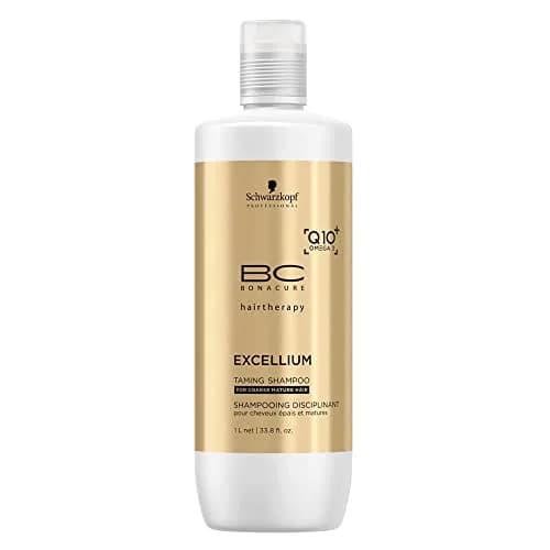 Schwarzkopf BC Bonacure EXCELLIUM Taming Shampoo with Q10+ Omega-3, 33.81 oz | Nourishes & Tames Coarse Hair thumbnail 1