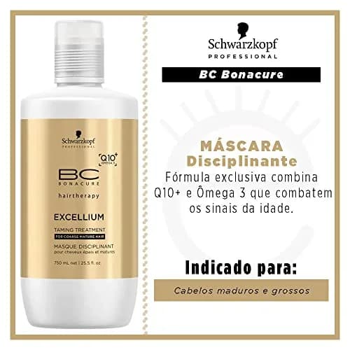 BC Bonacure EXCELLIUM Taming Treatment with Q10+ Omega-3, 25.5-Ounce | Nourishes & Tames Coarse Hair, Preserves Color, Supports Youthful Vitality thumbnail 2