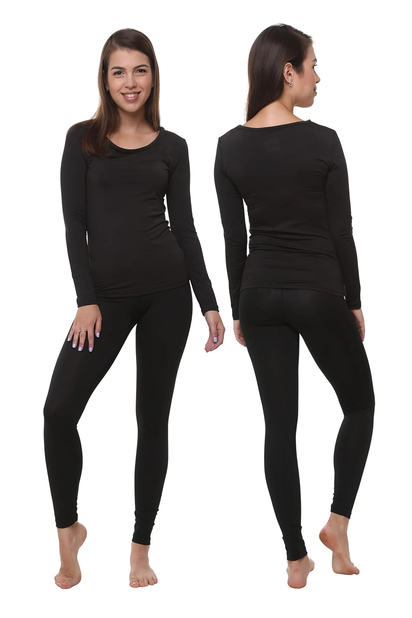 Ultra Dry Women Thermal Set Black Medium | Lightweight Fleece & Flexibility