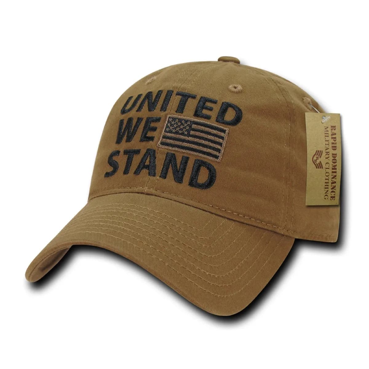 Rapid Dominance Relaxed Graphic Cap, Coyote | Adjustable Dad Hat Cotton